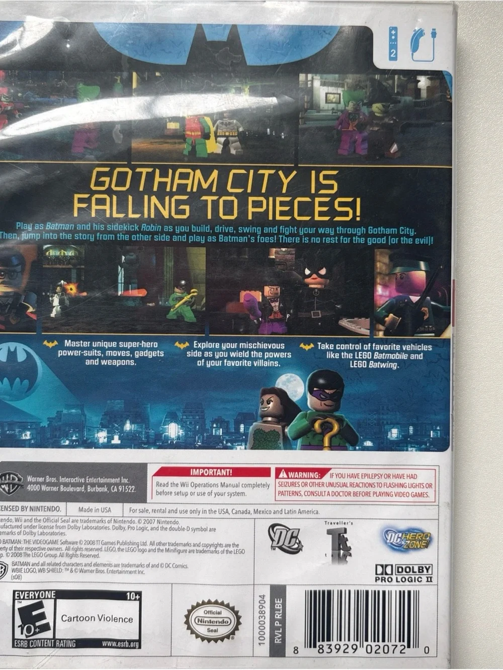 Lego Batman Wii Video Game‎ - Blue Cover